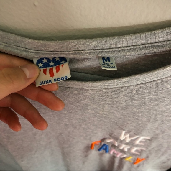 Gray WE ARE FAMILY Rainbow Tee Shirt - Picture 4 of 4